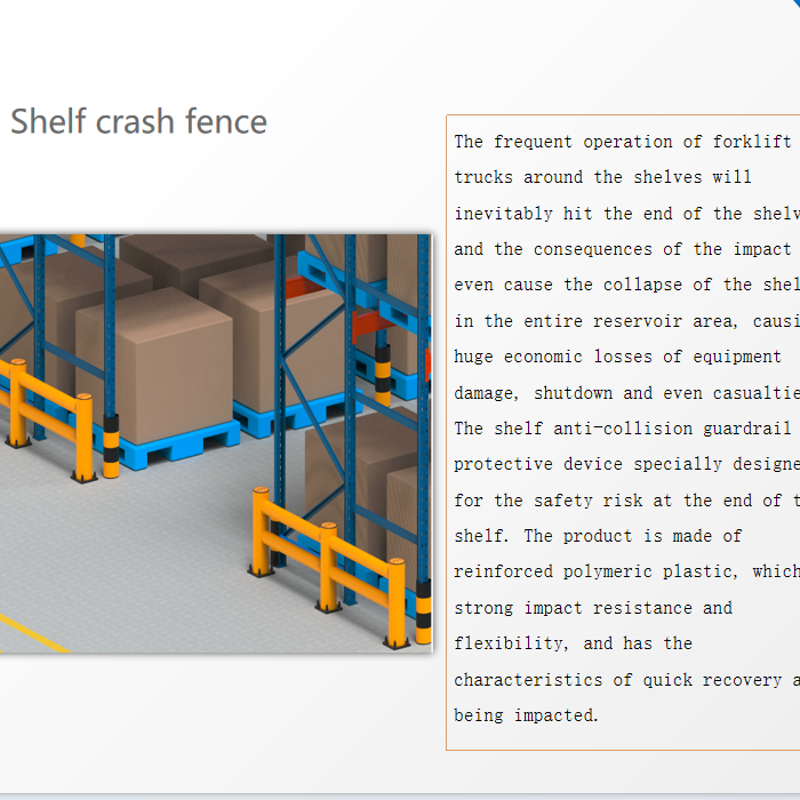 Shelf crash fence