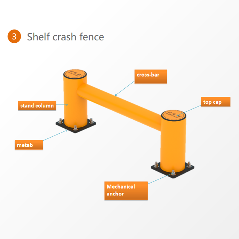 Shelf crash fence