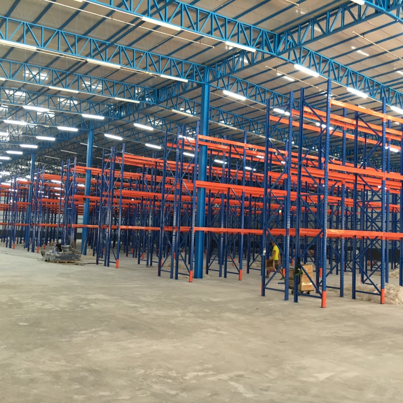 Heavy warehouse shelf