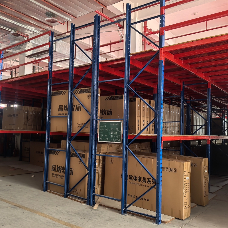 Mezzanine platform racking