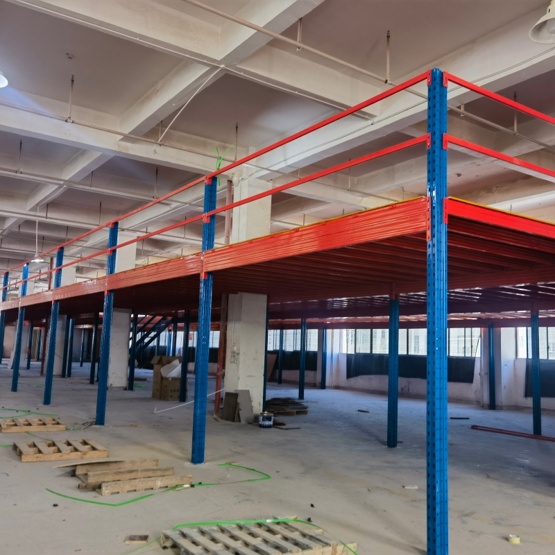Mezzanine platform racking