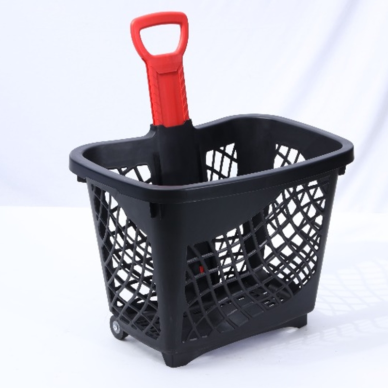 wheeled shopping basket