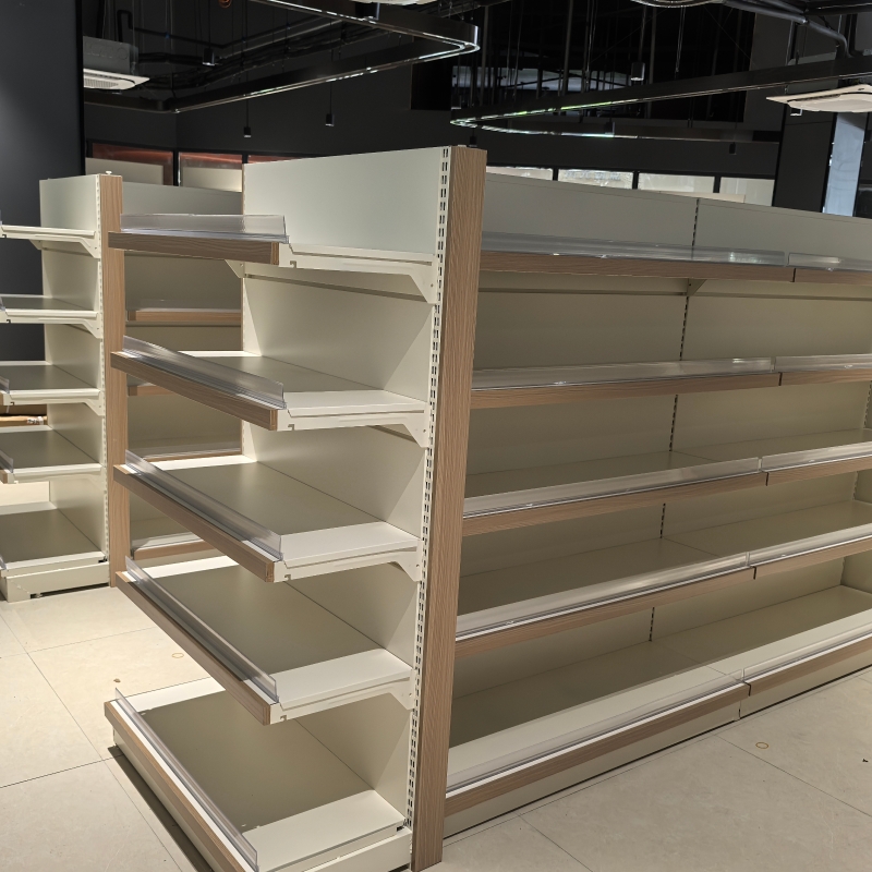 Supermarket shelving units