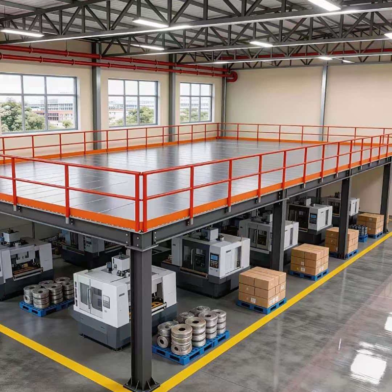 I-beam mezzanine platform